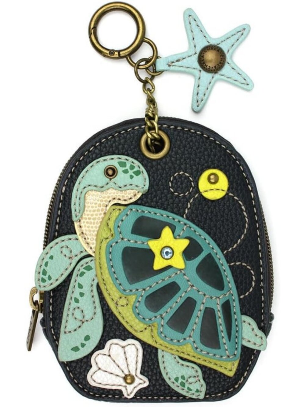 Mini Coin Purse Keychain - RFID Protected Card Holder & Turtle Accessory